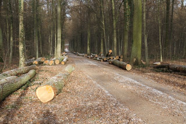 Bäume gefällt im Hochberger Wald