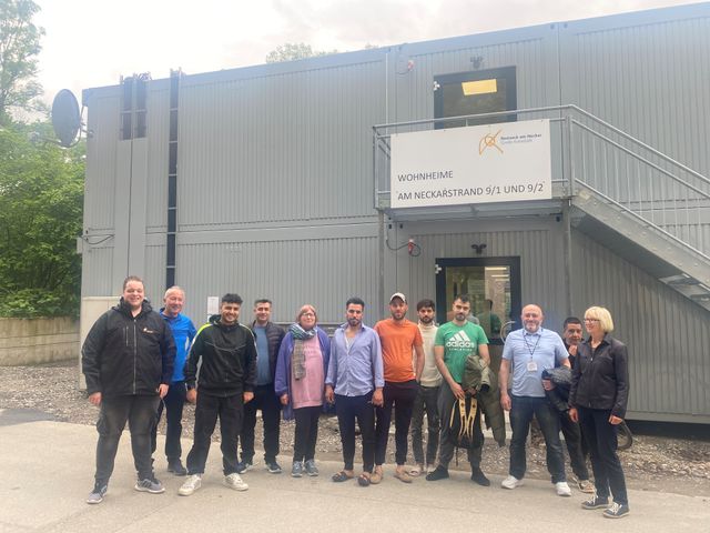 Besuch bei Geflüchteten