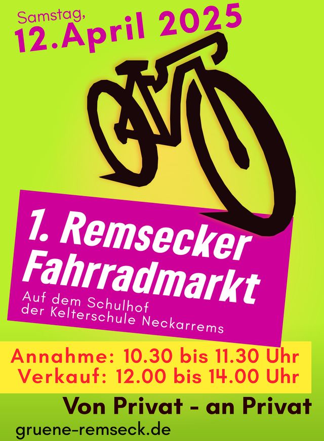 Alle gewinnen beim Gebraucht-Fahrradmarkt am 12. April in Neckarrems!