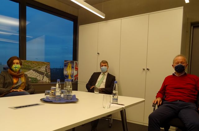 Silke Gericke zu Besuch bei Oberbürgermeister Dirk Schönberger