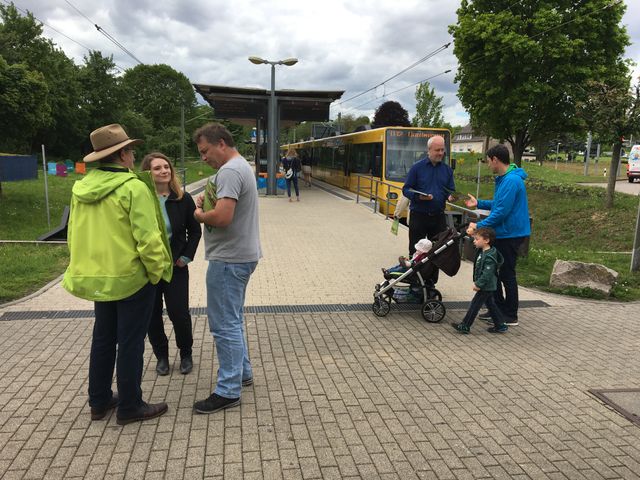 Infostand U 12-Endhaltestelle