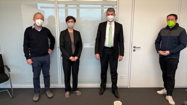 Besuch von Sandra Detzer bei Oberbürgermeister Schönberger