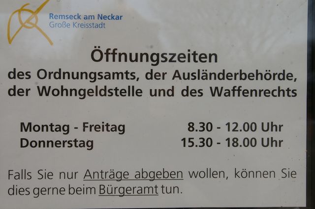 Anfrage zur Waffensituation in Remseck