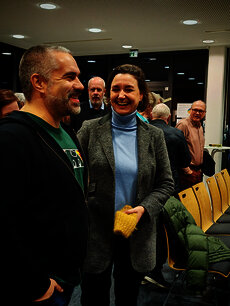 Sandra Detzer im Bürgergespräch mit Marc Schöchlin, OV Remseck